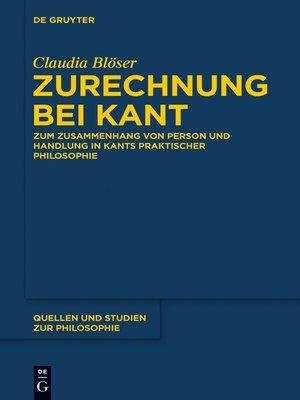 cover image of Zurechnung bei Kant